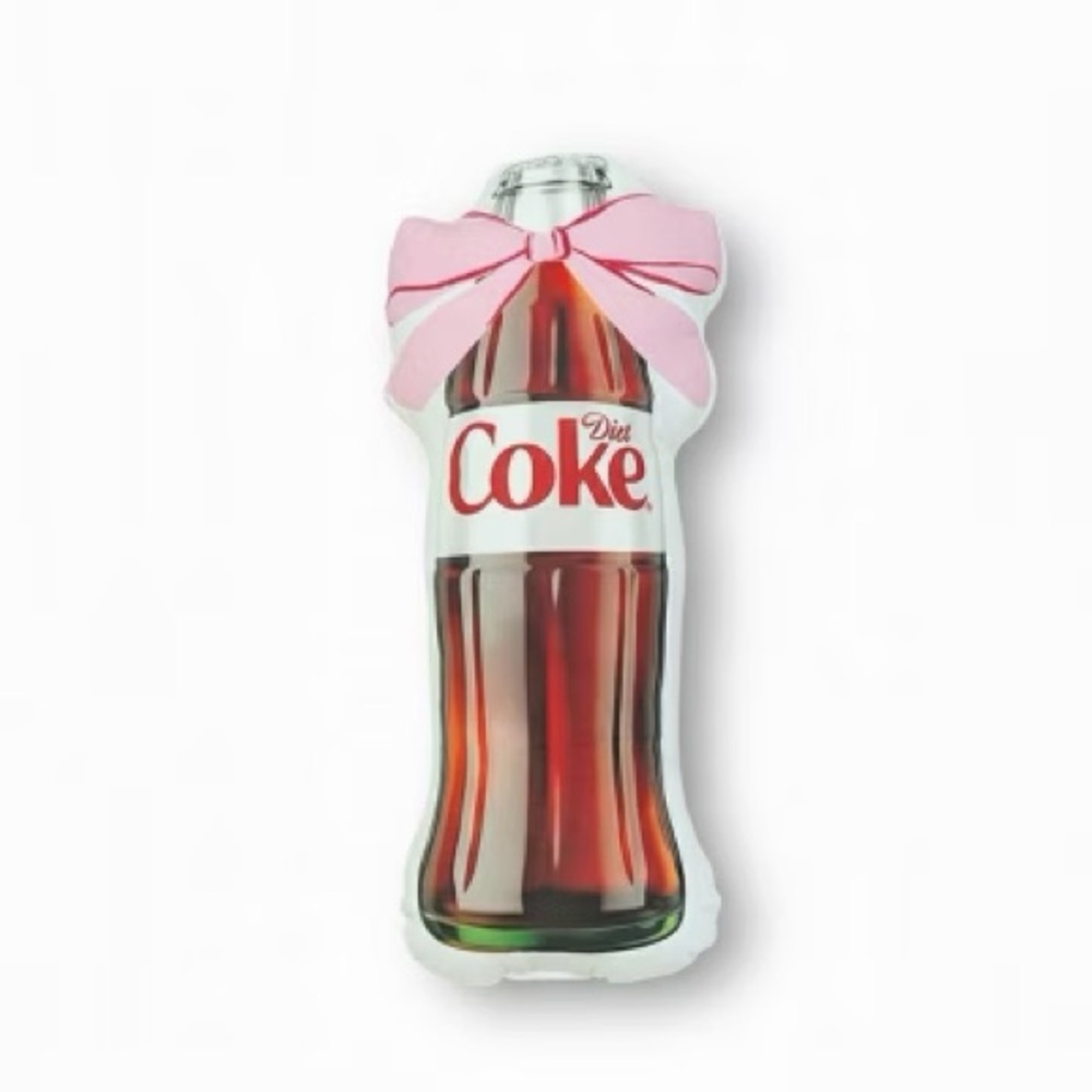 Diet Coke Bottle Novelty 19’ Plush Throw Pillow White NWT